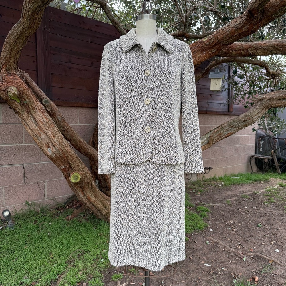 St. John Tweed Skirt Suit Set